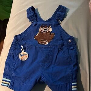 Warner Bros.  Vintage Taz Blue Overalls